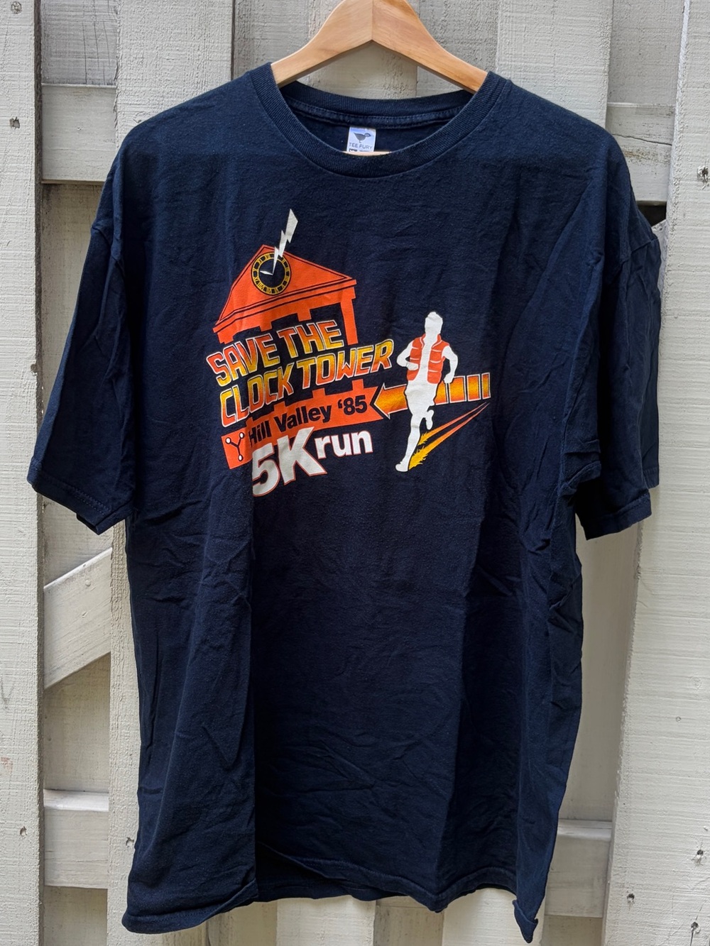Back to the Future Save the Clock Tower 5K Run Graphic Tee Men's XL